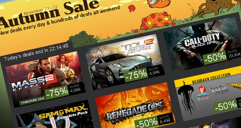 Steam – őrült ősz végi akciók