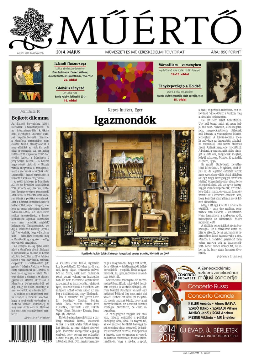Megjelent a Műértő májusi lapszáma