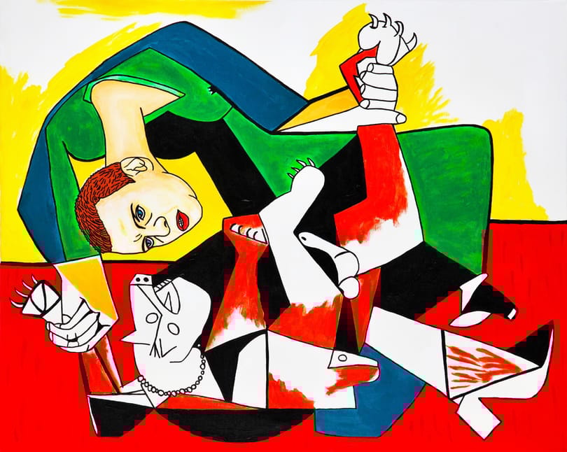 Menczer Tamás legyőzi a Sátánt Picasso műtermében – drMáriás megfestette a jelenetet