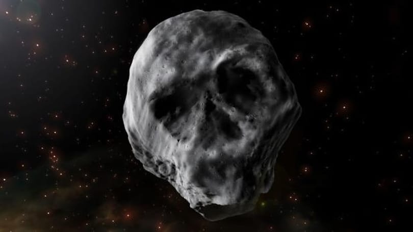 Lekési a Halloweent a koponya alakú aszteroida
