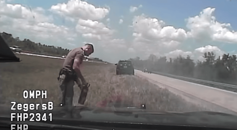 Videó: Üldözés közben gyulladt ki a rendőr autója