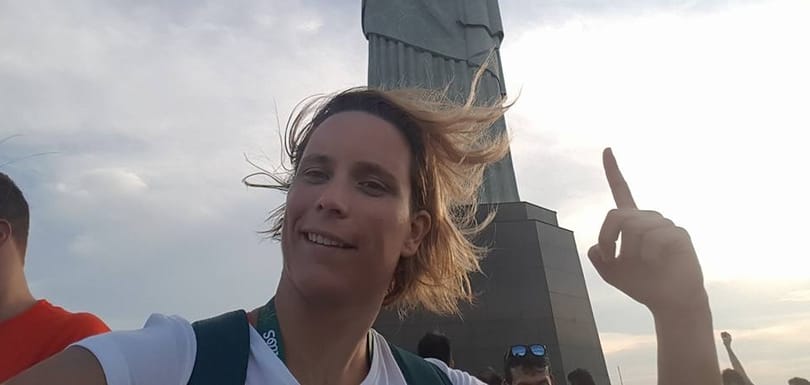 Risztov Éva lőtt egy szelfit a Megváltóval, majd hazaindult Rióból