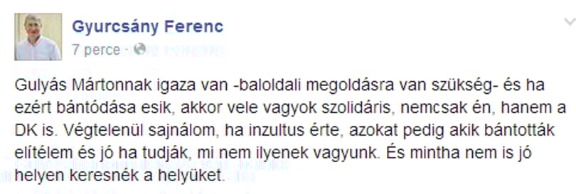 Incidens a DK rendezvényén - Gyurcsány elhatárolódik