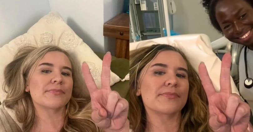 Kórházi ágyat photoshopolt maga mögé a nő, az átverés tökéletesen sikerült – videó