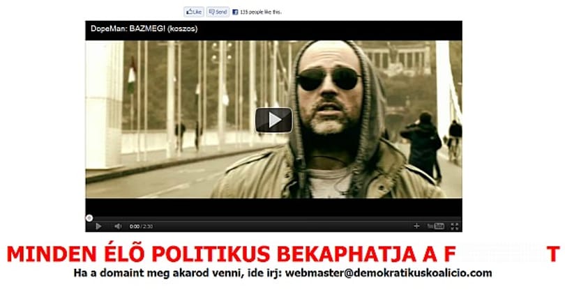 Dopeman dalol a Gyurcsány-párt álhonlapján