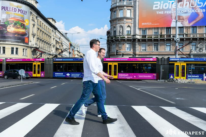 Felfestették az utolsó zebrát is a Blaha Lujza térre