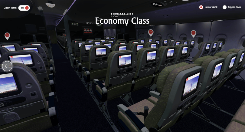 3D-s ülőhelyválasztást vezetett be az Emirates
