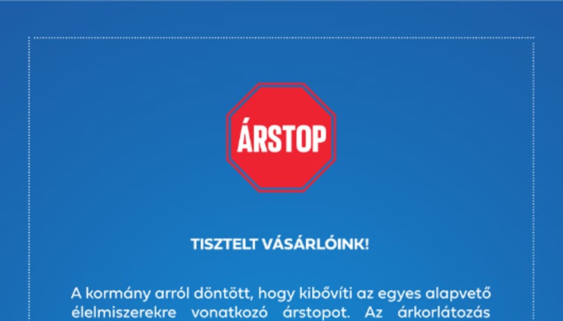Ezt a táblát kell kitenni hétfőtől az üzletekben