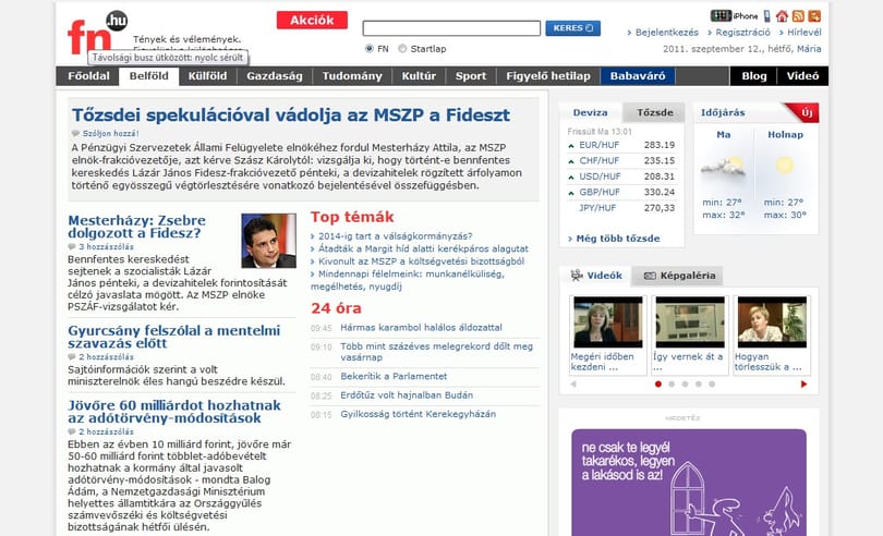 Távozik a főszerkesztő, megszűnik az fn.hu