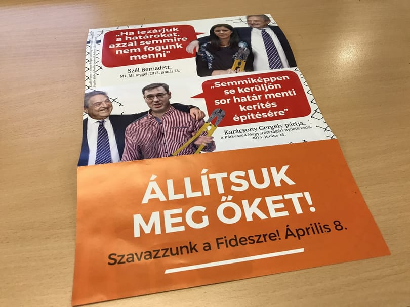 Megérkezett a Fidesz-plakát a postaládákba is