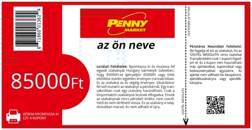 Ma éppen 85 ezer forintos Penny Market-kuponnal van tele a Facebook