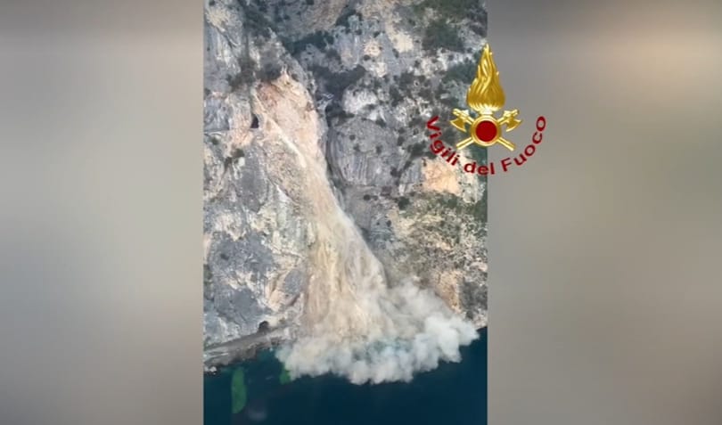 Hegyomlás volt a Garda-tónál - videó