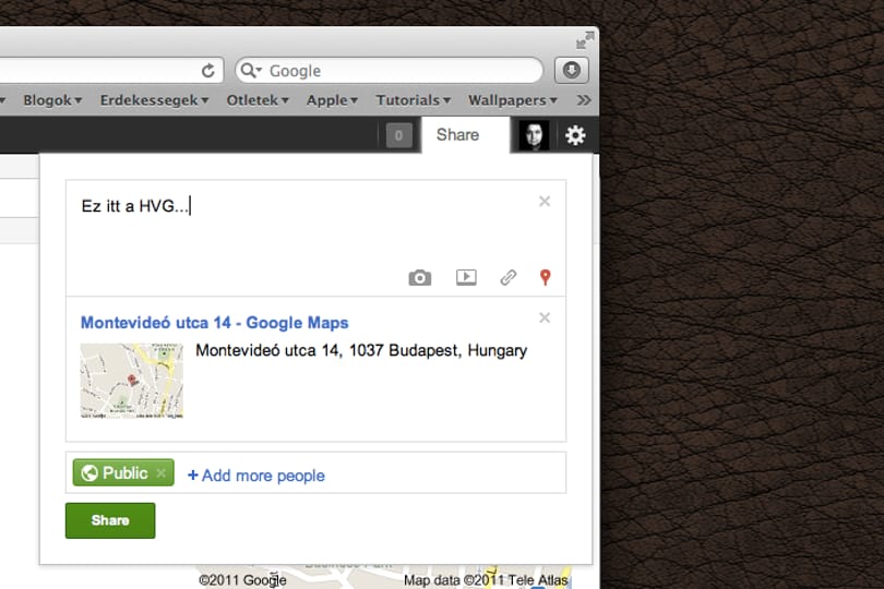 Google+ újítás: Google Maps helyek megosztása egy mozdulattal