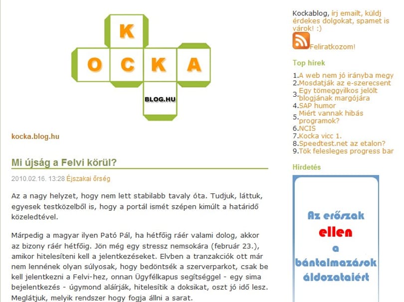 Az új kormányzati portál hibáiról ír egy IT-blog
