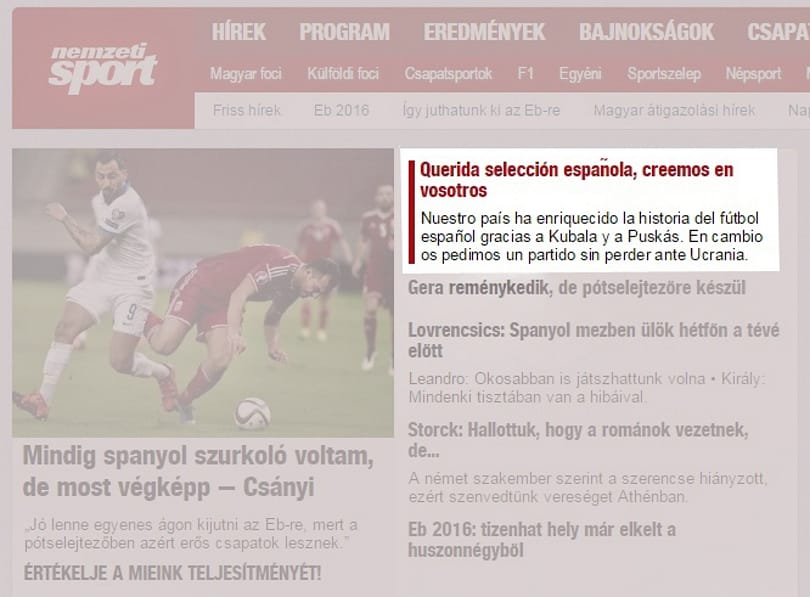 Spanyolul könyörög Casillaséknak a Nemzeti Sport Online