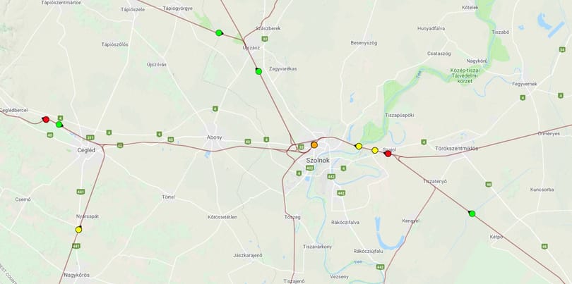Megrongálódott a felsővezeték Szolnok mellett, jelentős késések várhatók