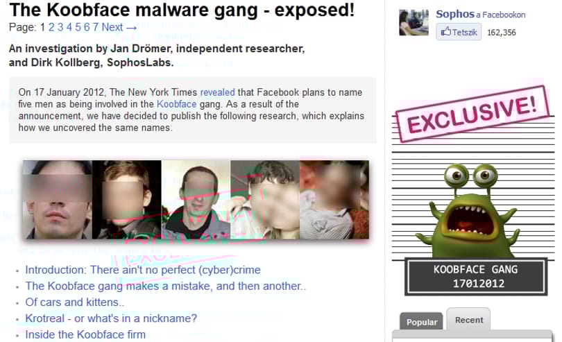 Leleplezték a hackereket, leállt a Facebook-féreg