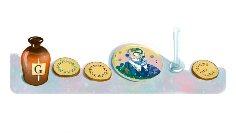 Miért vannak ezek a kis üvegcsék a Google kereső főoldalán? És ki az a Robert Koch?