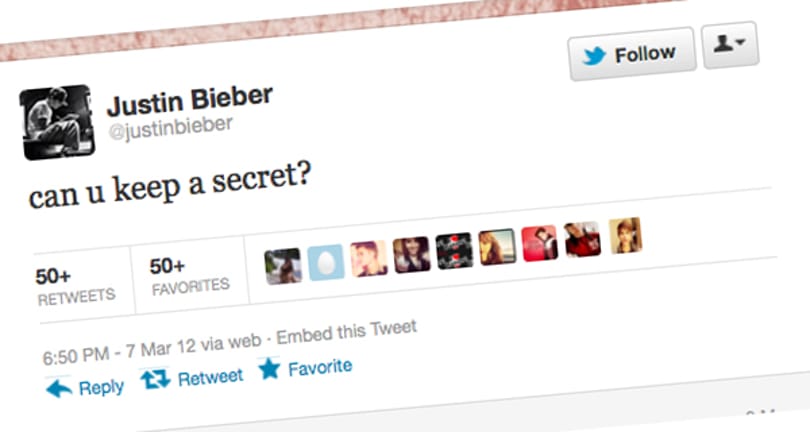 Justin Bieber - kirakta telefonszámát a Twiterre