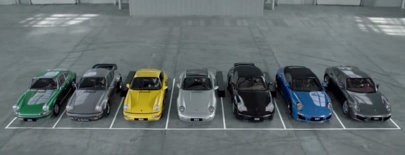Videó: együtt énekel a Porsche 911 mind a hét generációja