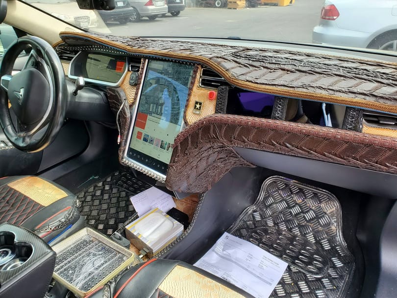A krokodilbőrös Tesla ugyanúgy zöld rendszámos lenne