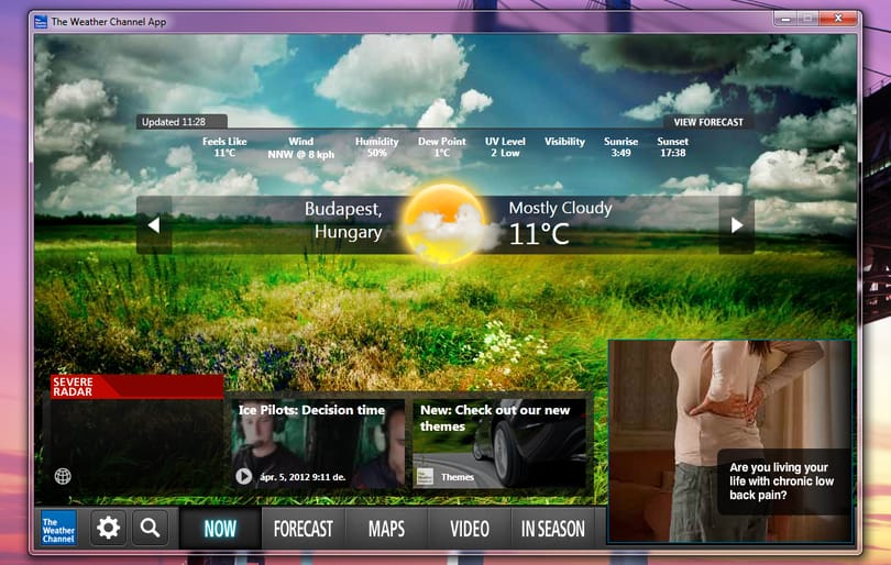 Sokoldalú időjárás-előrejelző program Windowsra
