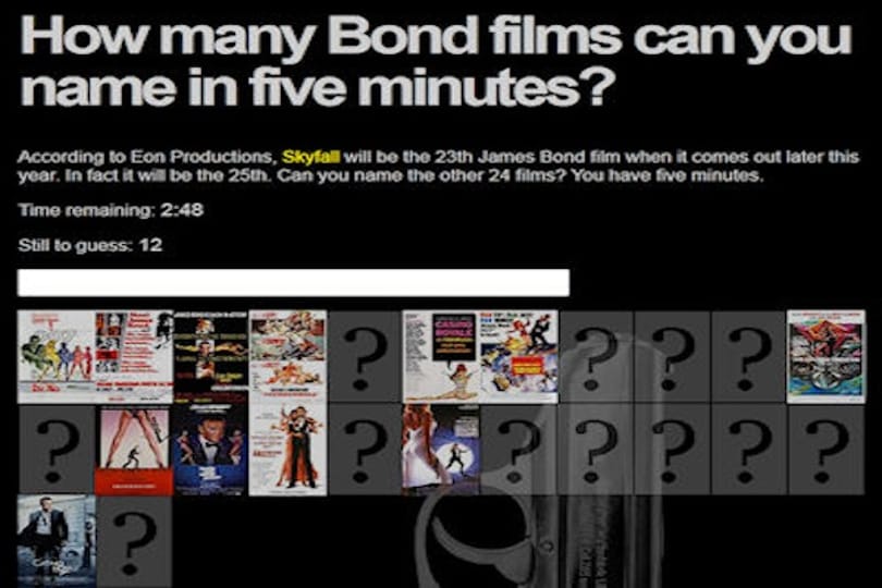Játék a James Bond filmek szerelmeseinek [videóval]