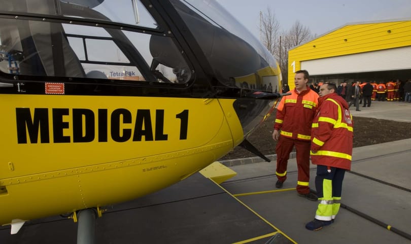 Mentőhelikopterrel vittek kórházba egy megsérült motorost