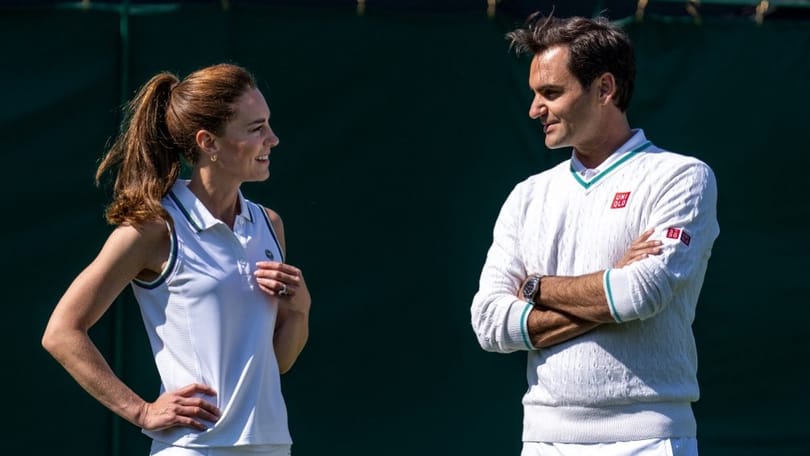 Katalin walesi hercegnővel lépett pályára Roger Federer Wimbledonban