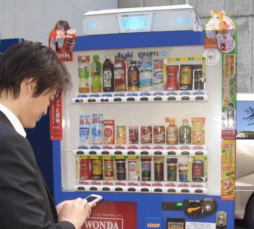 Wifi pontként is használható az új japán üdítőautomata