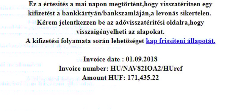 Két hét nem volt elég arra, hogy lebuktassák a NAV nevével visszaélő adattolvajokat