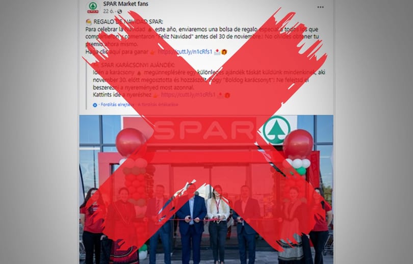 A Spar nevében fut egy játék a Facebookon, semmiképp se dőljön be neki