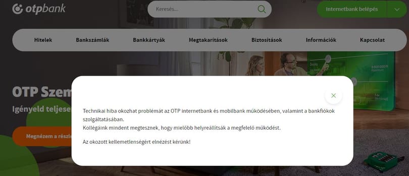 Technikai hiba miatt akadozik az OTP netes és mobilbankja