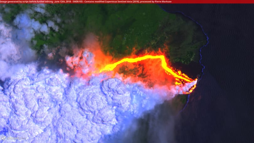 Lenyűgöző fotó készült a Kilauea vulkán lávafolyamáról