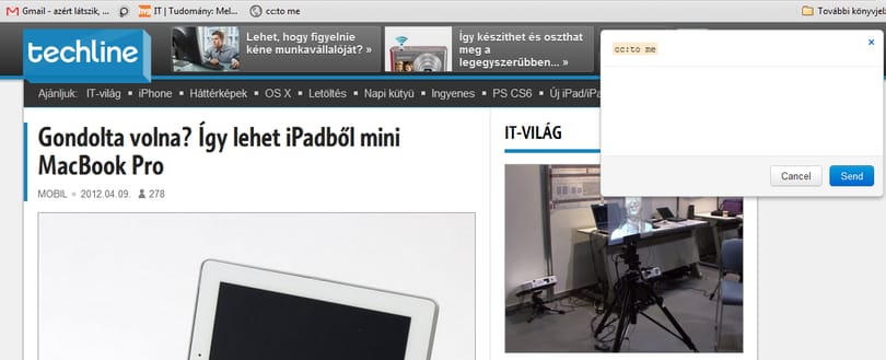 Érdekes egy weboldal? Azonnal küldje át levélben magának!