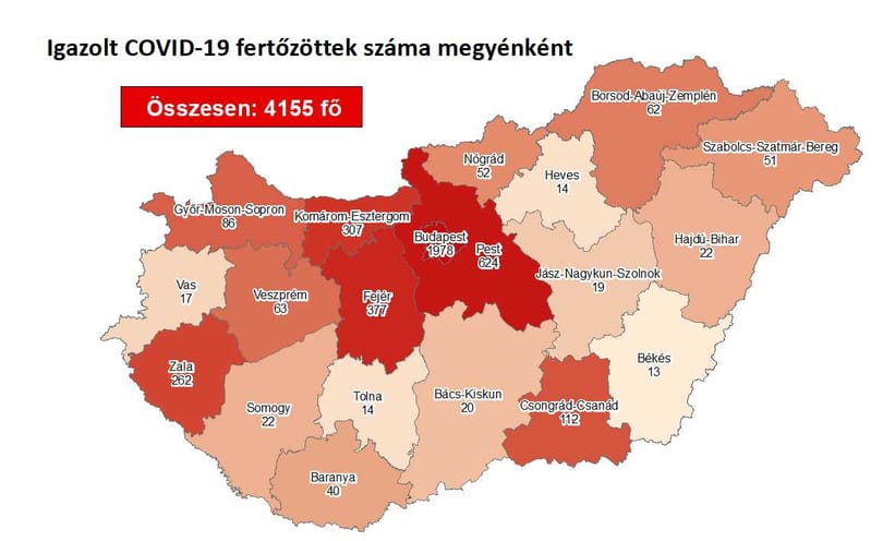 Hárommal nőtt az aktív koronavírus-fertőzöttek száma, senki nem halt meg hétfőn