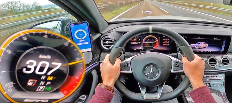 Kihajtották a 307 km/h-s maximumot a Mercedes-AMG E63 S-ből – videó