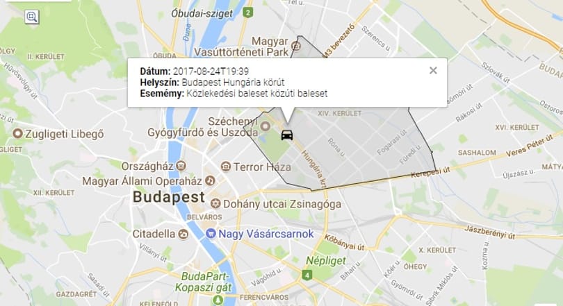 Tömegkarambol történt este a Hungária körúton
