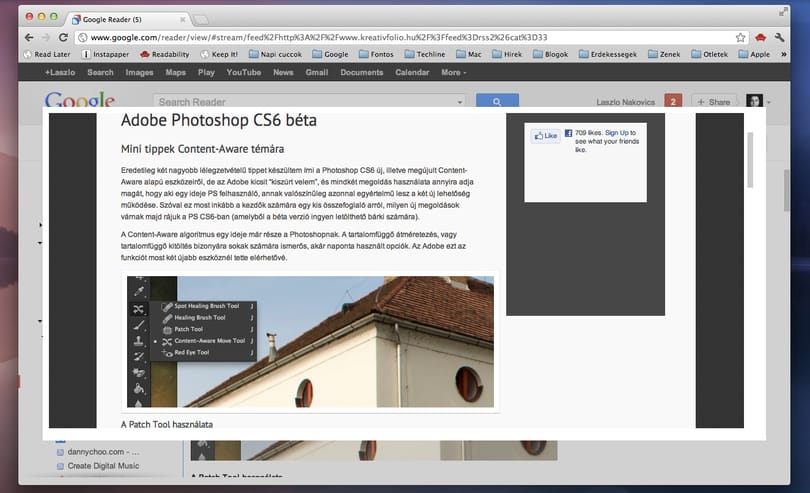Cikkek kényelmesebb olvasása a Google Readerben [videó]