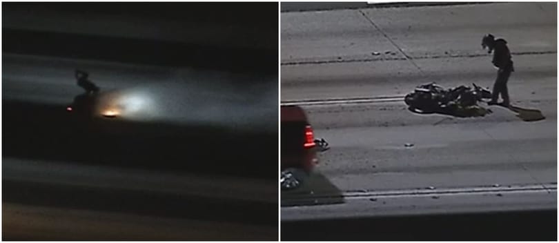 210 km/h-val balesetezett menekülés közben egy motoros, aki utána még el akart futni – videó