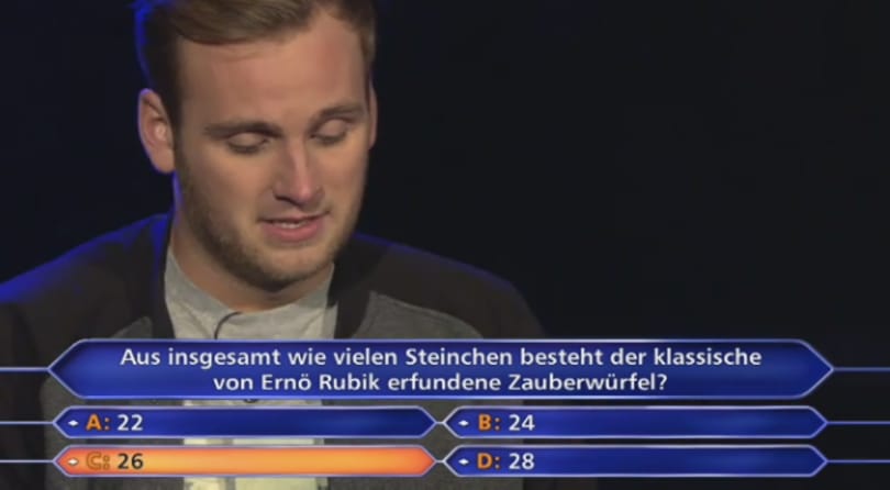 Egy vagyont nyert, mert tudta, hogy hány darabból áll a Rubik-kocka