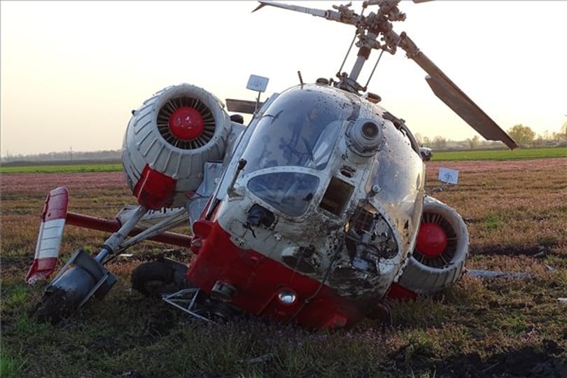 Rommá tört egy helikopter Körösladánynál – fotók
