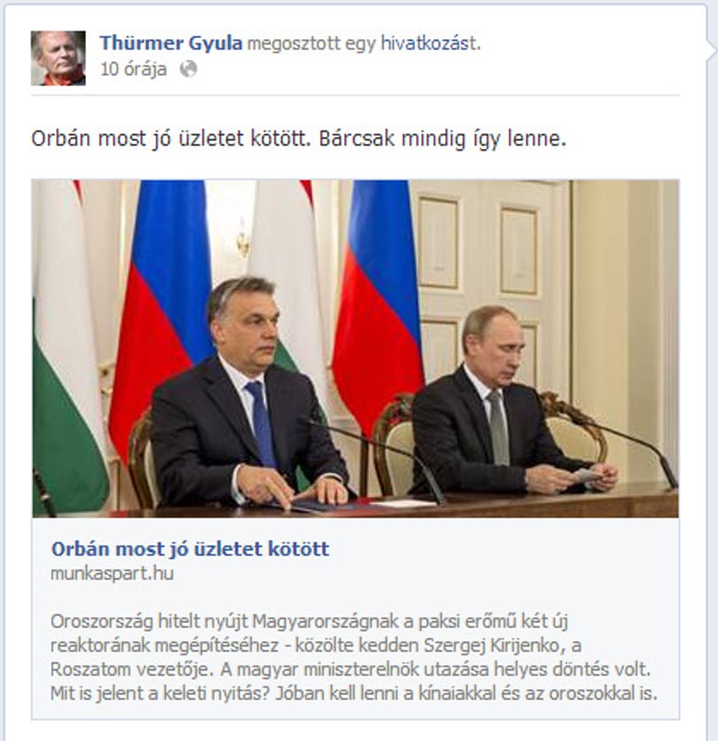 Éljen és virágozzék Thürmer Gyula és Orbán Viktor barátsága!