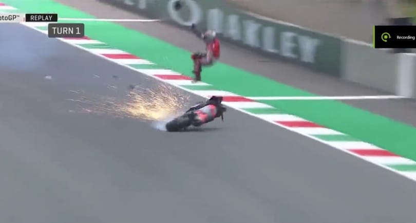Durva esést élt túl a Ducati olasz motorosa