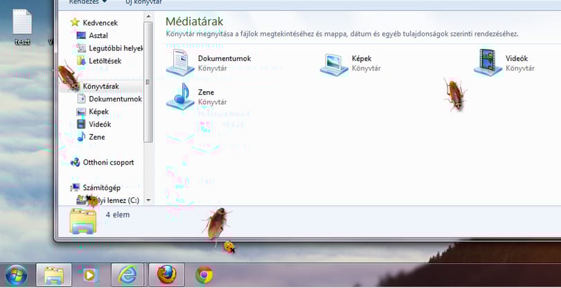 Tegyen virtuális katicákat és csótányokat a Windows Asztalára
