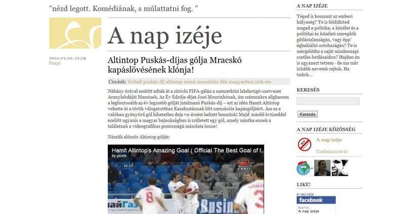 Az év Puskás-díjas gólja egy magyar focista kapáslövésének a klónja