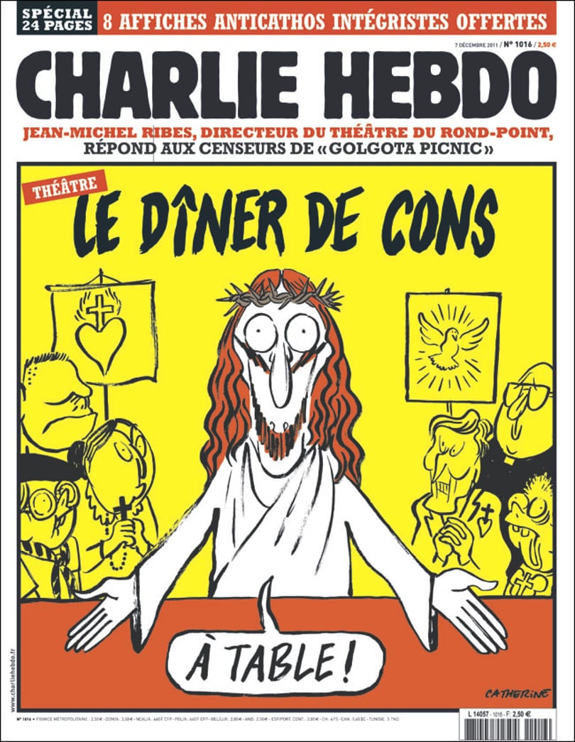 Kiállították a Charlie Hebdo címlapjait
