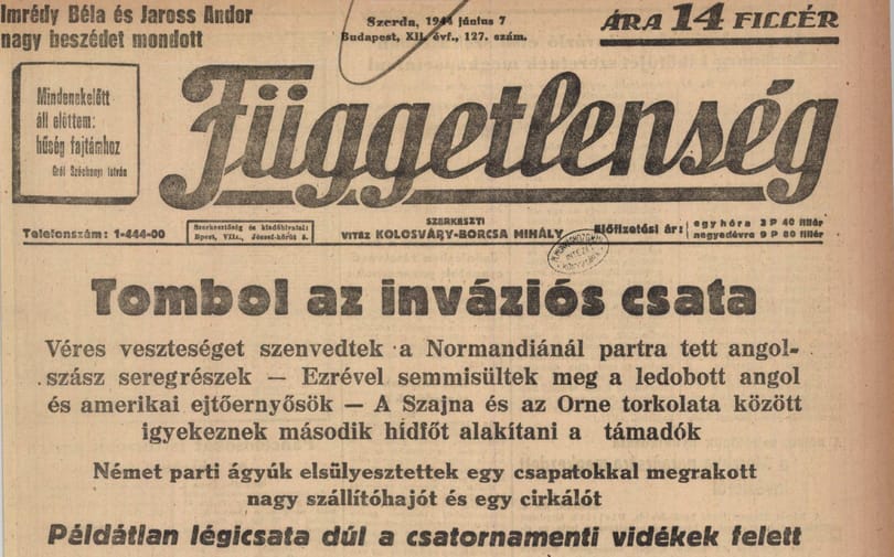 Háborúban számít igazán, mennyire kormánypárti a magyar sajtó – így volt ez a normandiai partraszállás idején is