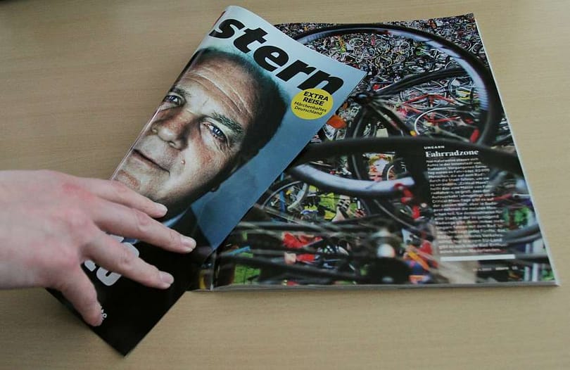 Fotó: a Stern központi helyen foglalkozik a magyar bringás felvonulással