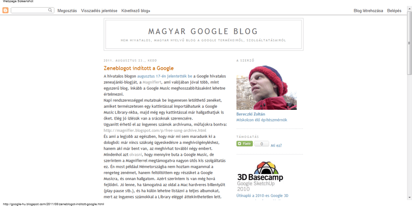 Zeneajánló blogot indított a Google